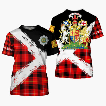 Printivon MacIver Clan T Shirt Scotland Coat Of Arms Tartan Pattern