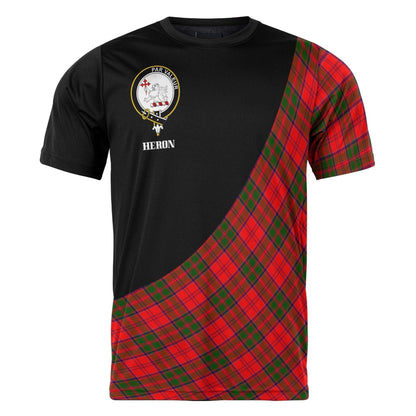 Printivon Heron Clan Tartan with Kilt Design Personalized Tee Shirt Scotland Gift For Mom and Dad