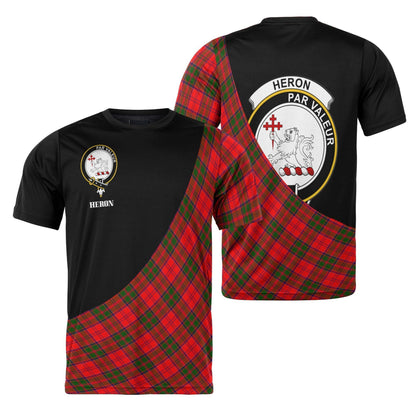 Printivon Heron Clan Tartan with Kilt Design Personalized Tee Shirt Scotland Gift For Mom and Dad