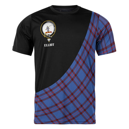 Printivon Elliot Clan Tartan with Kilt Design Personalized Tee Shirt Scotland Gift For Mom and Dad