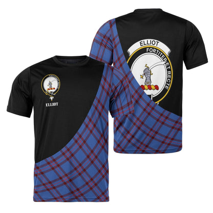 Printivon Elliot Clan Tartan with Kilt Design Personalized Tee Shirt Scotland Gift For Mom and Dad