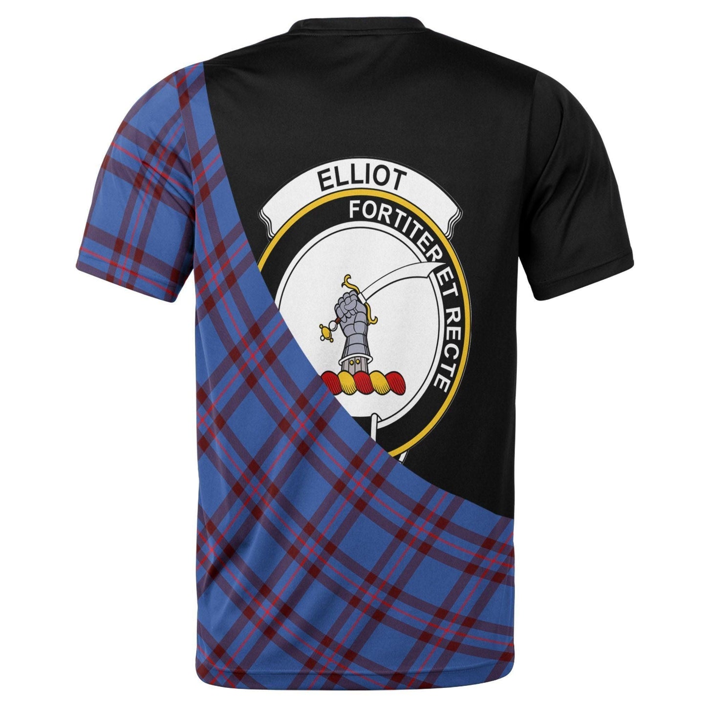 Printivon Elliot Clan Tartan with Kilt Design Personalized Tee Shirt Scotland Gift For Mom and Dad