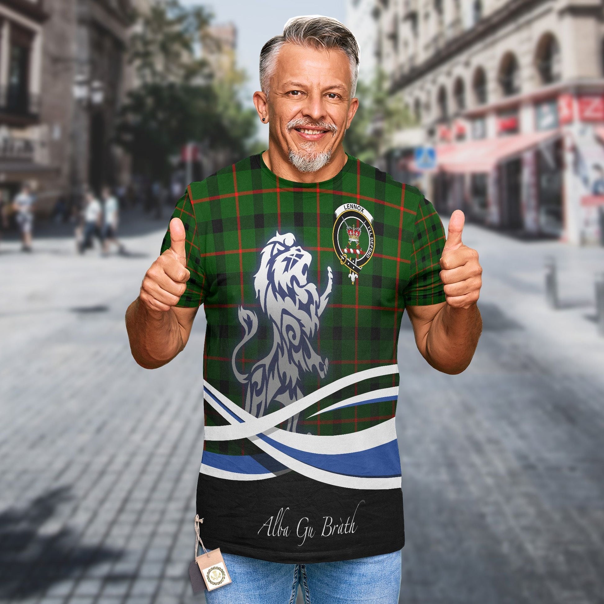 Printivon Lennox (Lennox Kincaid) Clan Crest Alba Gu Brath T Shirt Scotland Gift