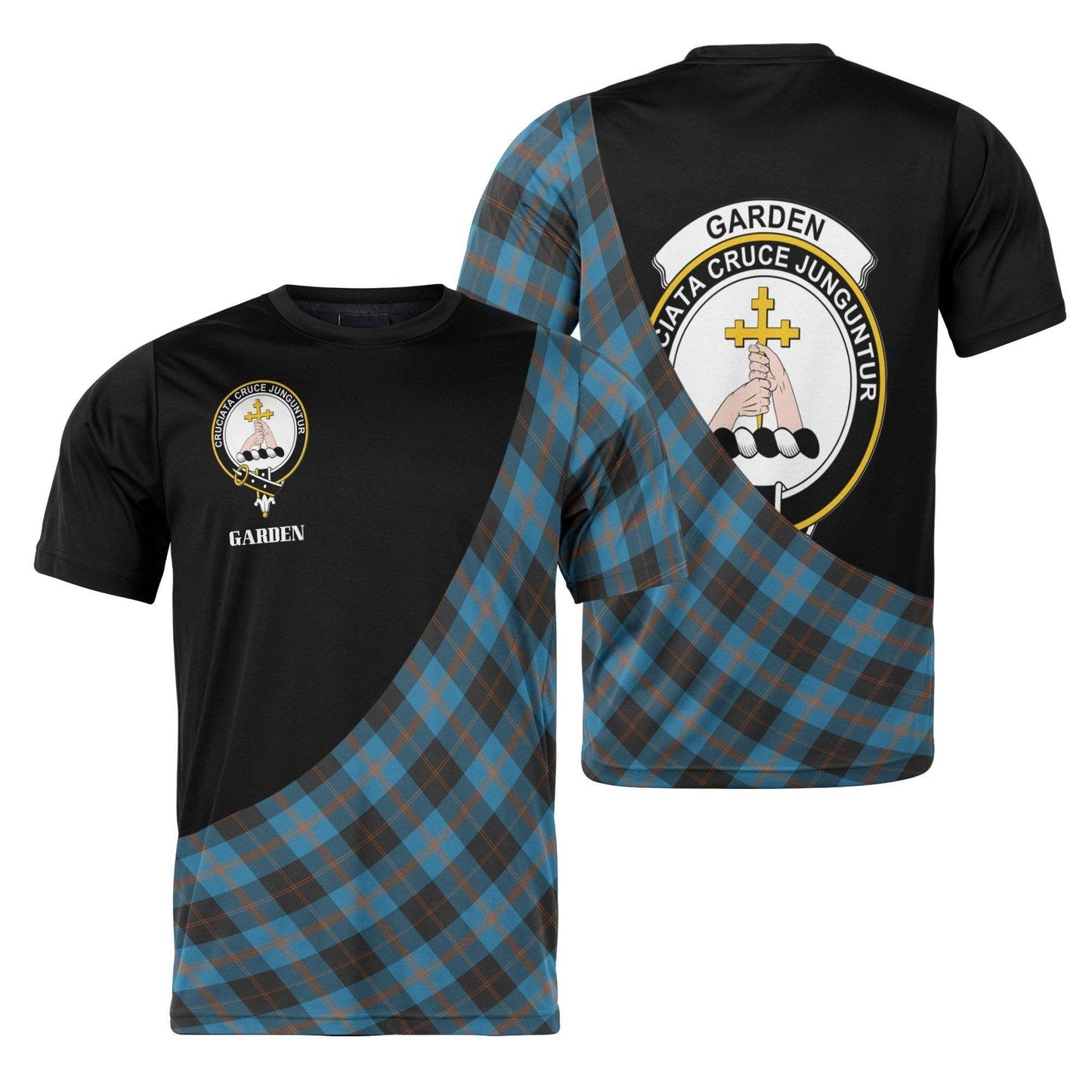 Printivon Garden Clan Tartan with Kilt Design Personalized Tee Shirt Scotland Gift For Mom and Dad