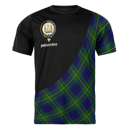 Printivon Johnstone Clan Tartan with Kilt Design Personalized Tee Shirt Scotland Gift For Mom and Dad