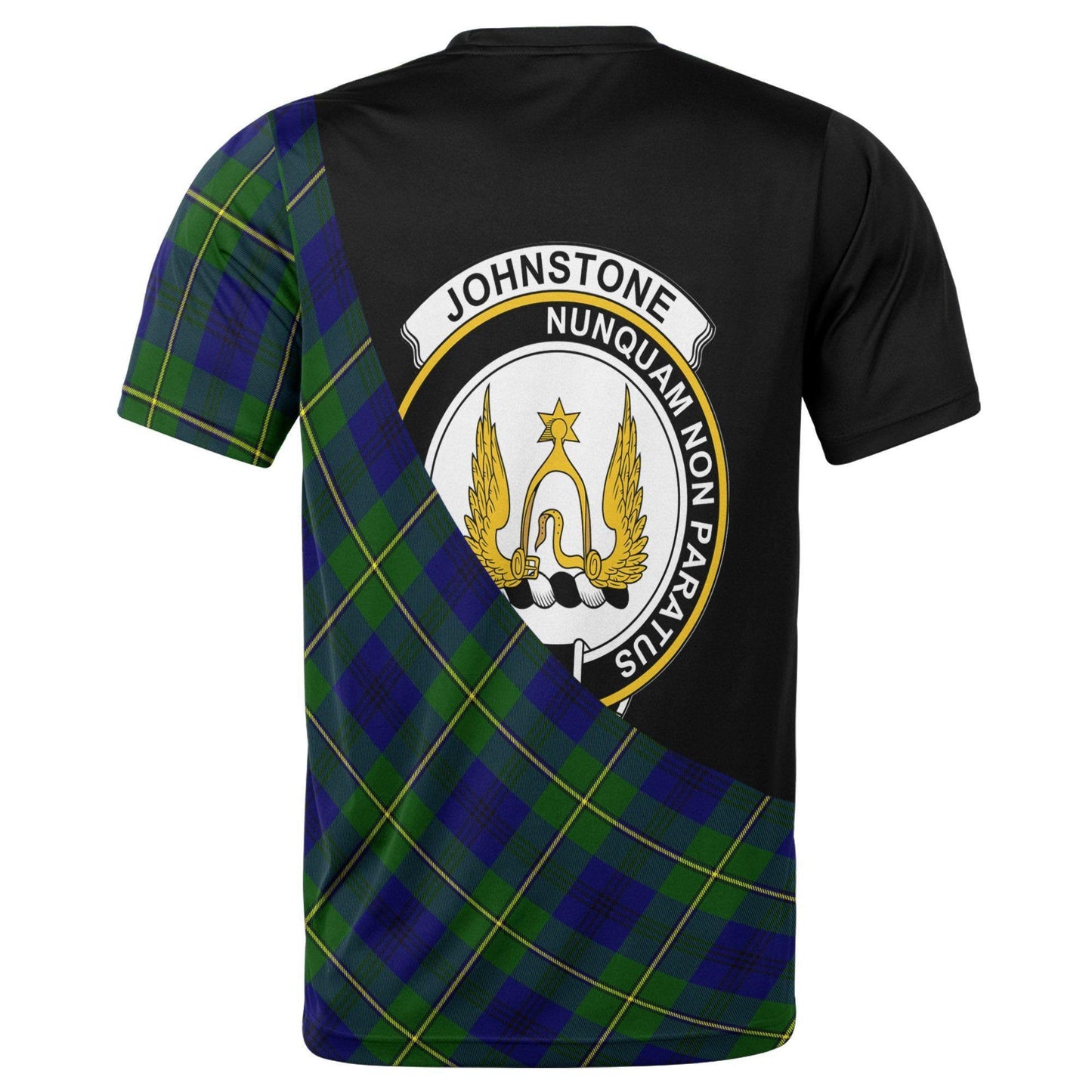 Printivon Johnstone Clan Tartan with Kilt Design Personalized Tee Shirt Scotland Gift For Mom and Dad