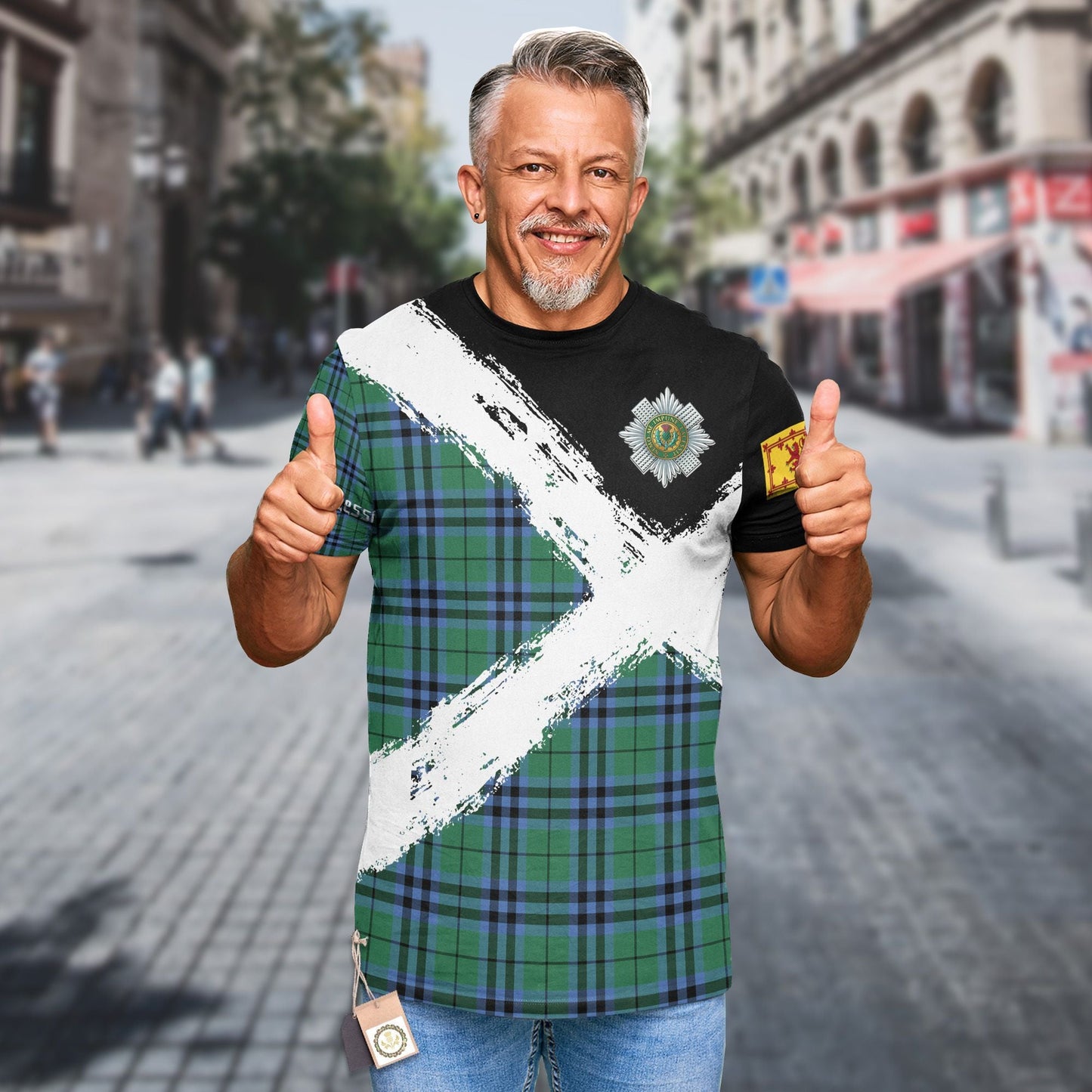 Printivon Keith Clan T Shirt Scotland Coat Of Arms Tartan Pattern