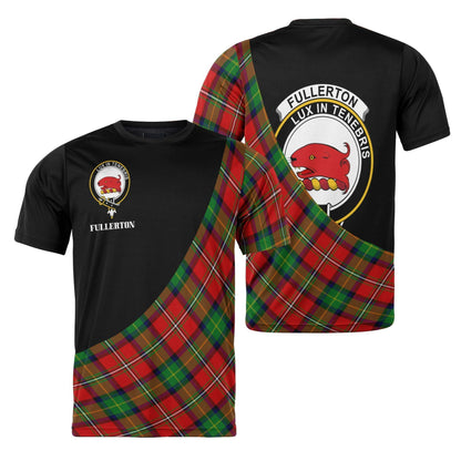 Printivon Fullerton Clan Tartan with Kilt Design Personalized Tee Shirt Scotland Gift For Mom and Dad