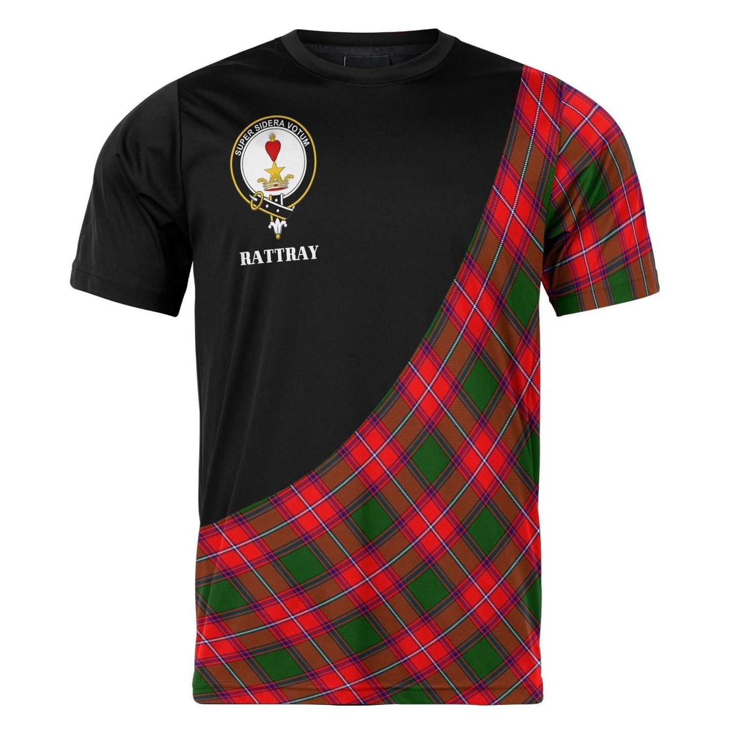 Printivon Rattray Clan Tartan with Kilt Design Personalized Tee Shirt Scotland Gift For Mom and Dad
