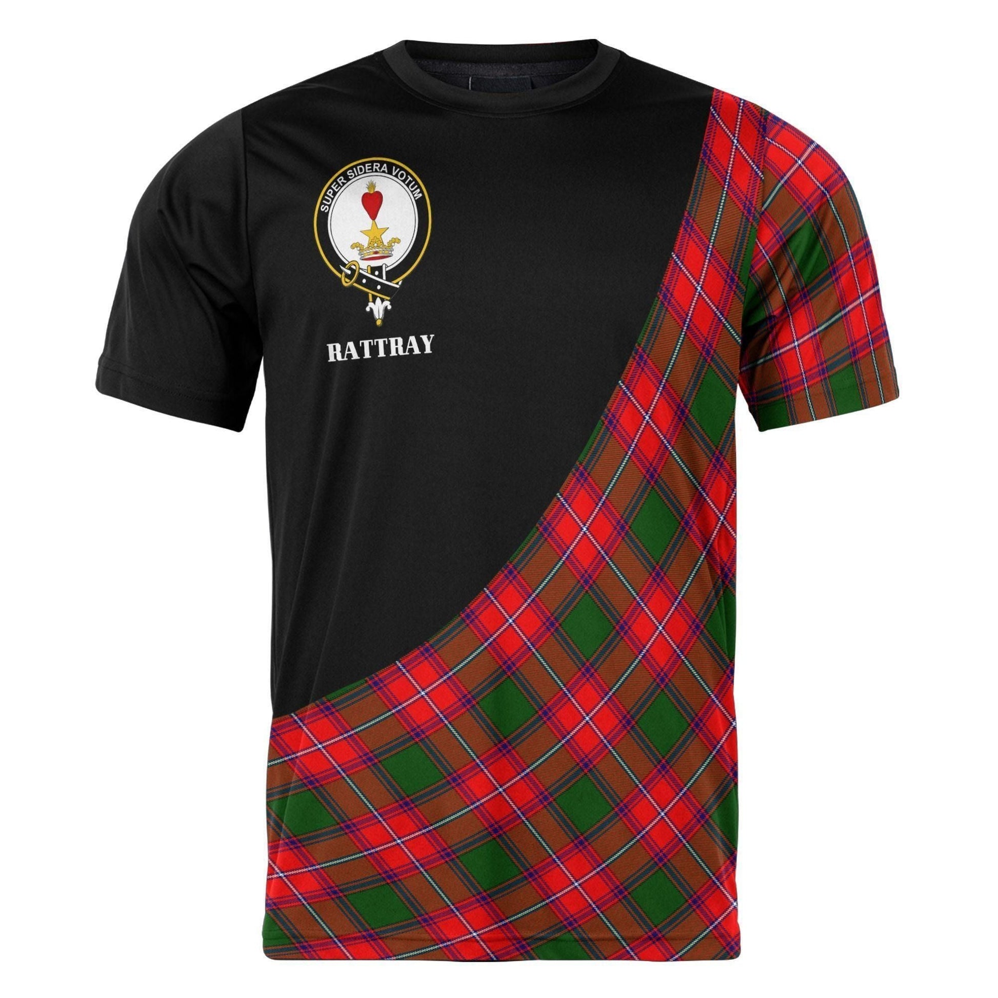 Printivon Rattray Clan Tartan with Kilt Design Personalized Tee Shirt Scotland Gift For Mom and Dad