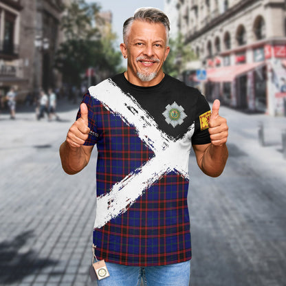 Printivon Home (or Hume) Clan T Shirt Scotland Coat Of Arms Tartan Pattern