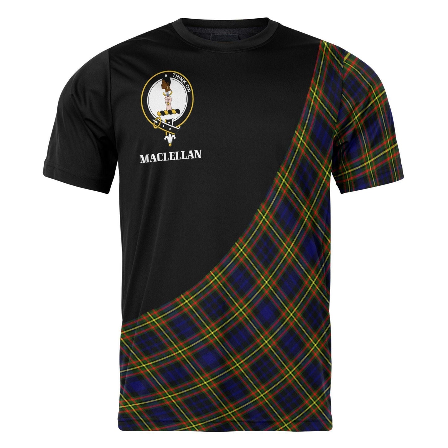 Printivon MacLellan Clan Tartan with Kilt Design Personalized Tee Shirt Scotland Gift For Mom and Dad