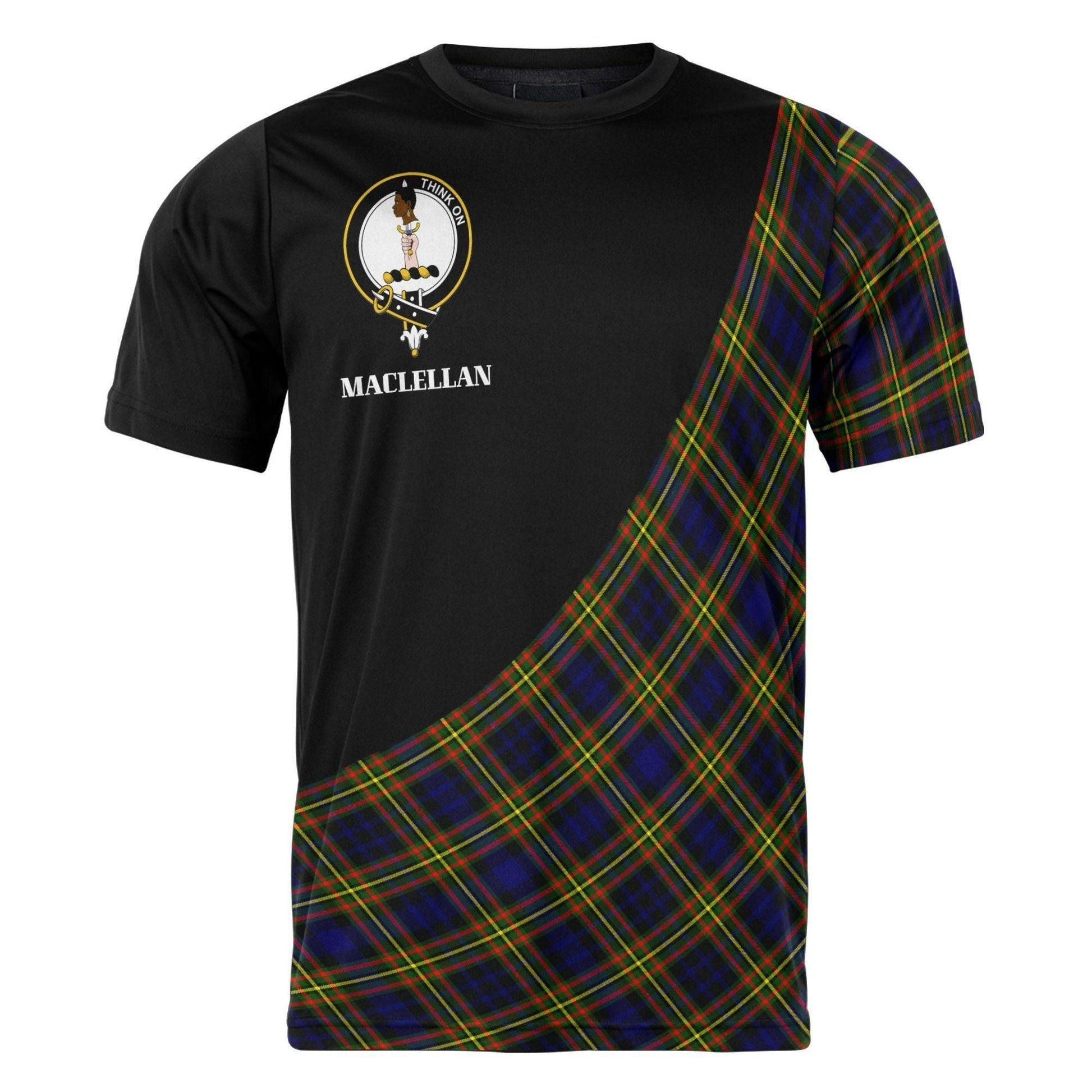 Printivon MacLellan Clan Tartan with Kilt Design Personalized Tee Shirt Scotland Gift For Mom and Dad