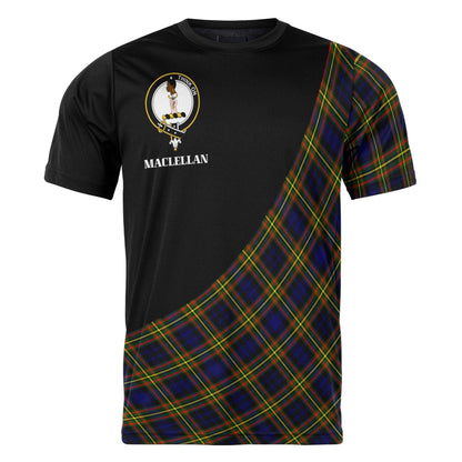 Printivon MacLellan Clan Tartan with Kilt Design Personalized Tee Shirt Scotland Gift For Mom and Dad