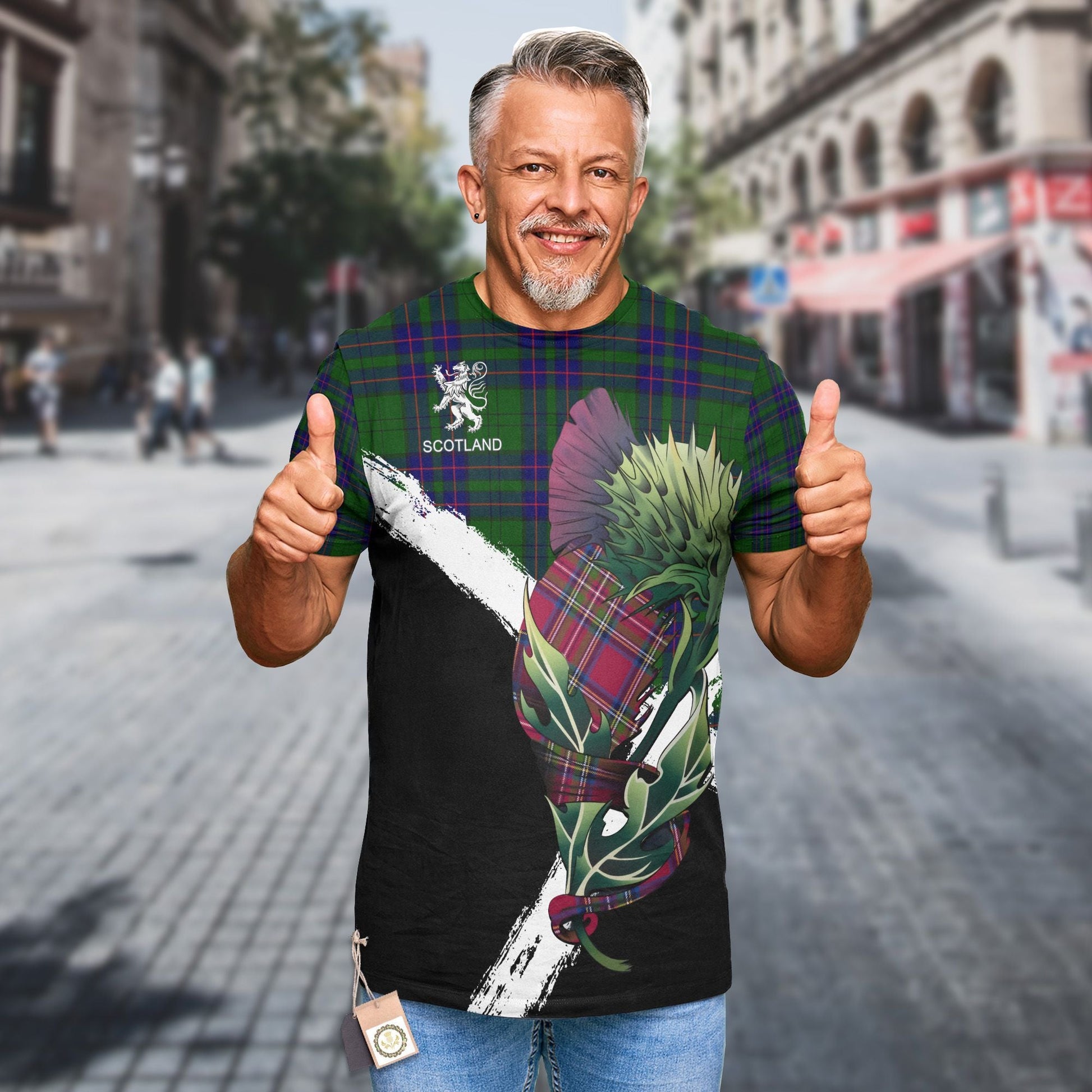 Printivon Lockhart Clan T Shirt Scottish Thistle Gift