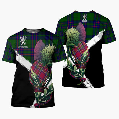 Printivon Lockhart Clan T Shirt Scottish Thistle Gift