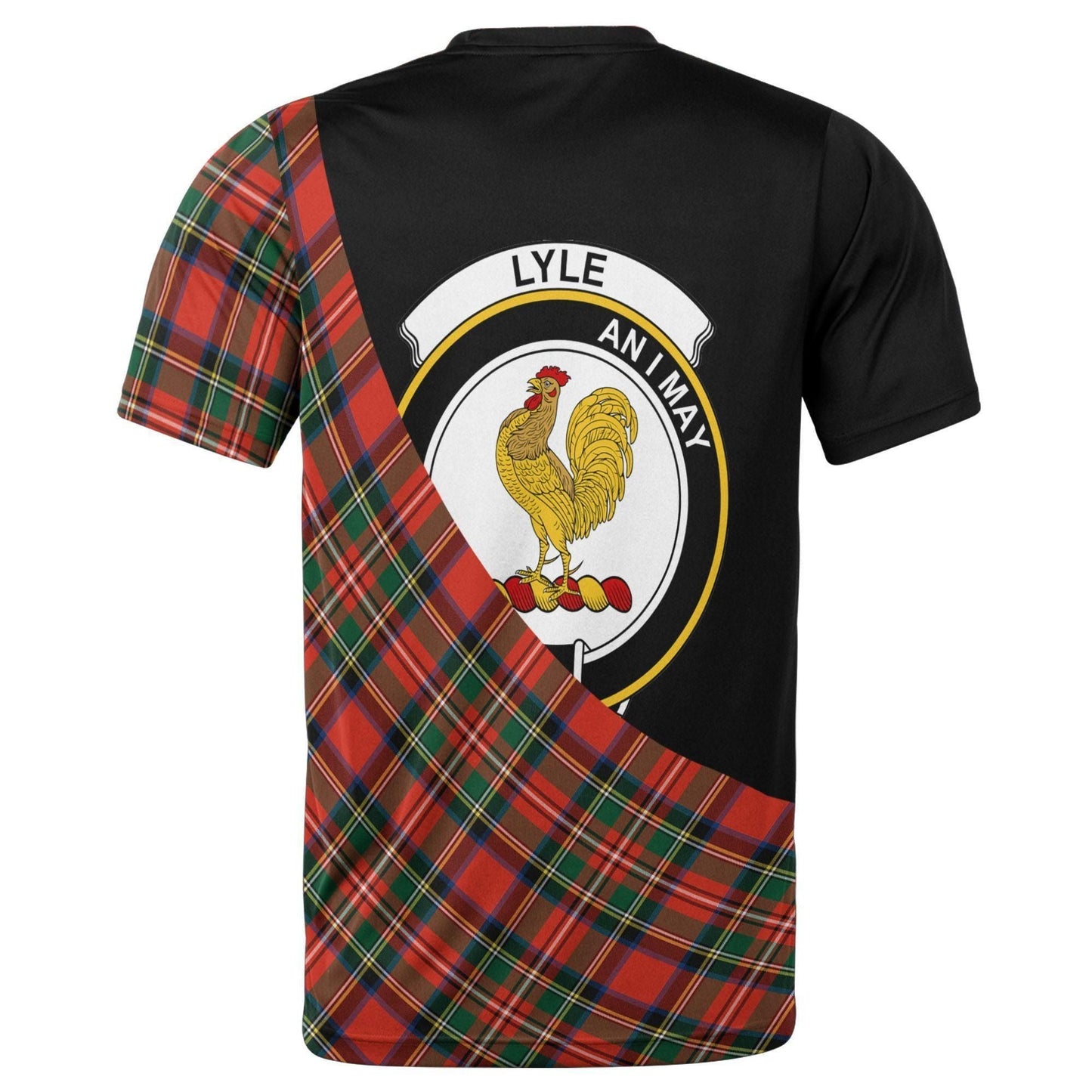 Printivon Lyle Clan Tartan with Kilt Design Personalized Tee Shirt Scotland Gift For Mom and Dad