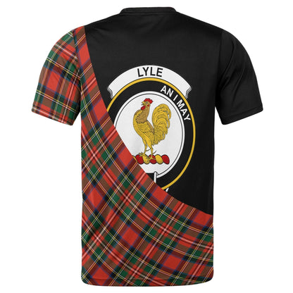 Printivon Lyle Clan Tartan with Kilt Design Personalized Tee Shirt Scotland Gift For Mom and Dad