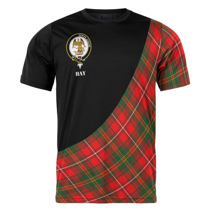 Printivon Hay Clan Tartan with Kilt Design Personalized Tee Shirt Scotland Gift For Mom and Dad
