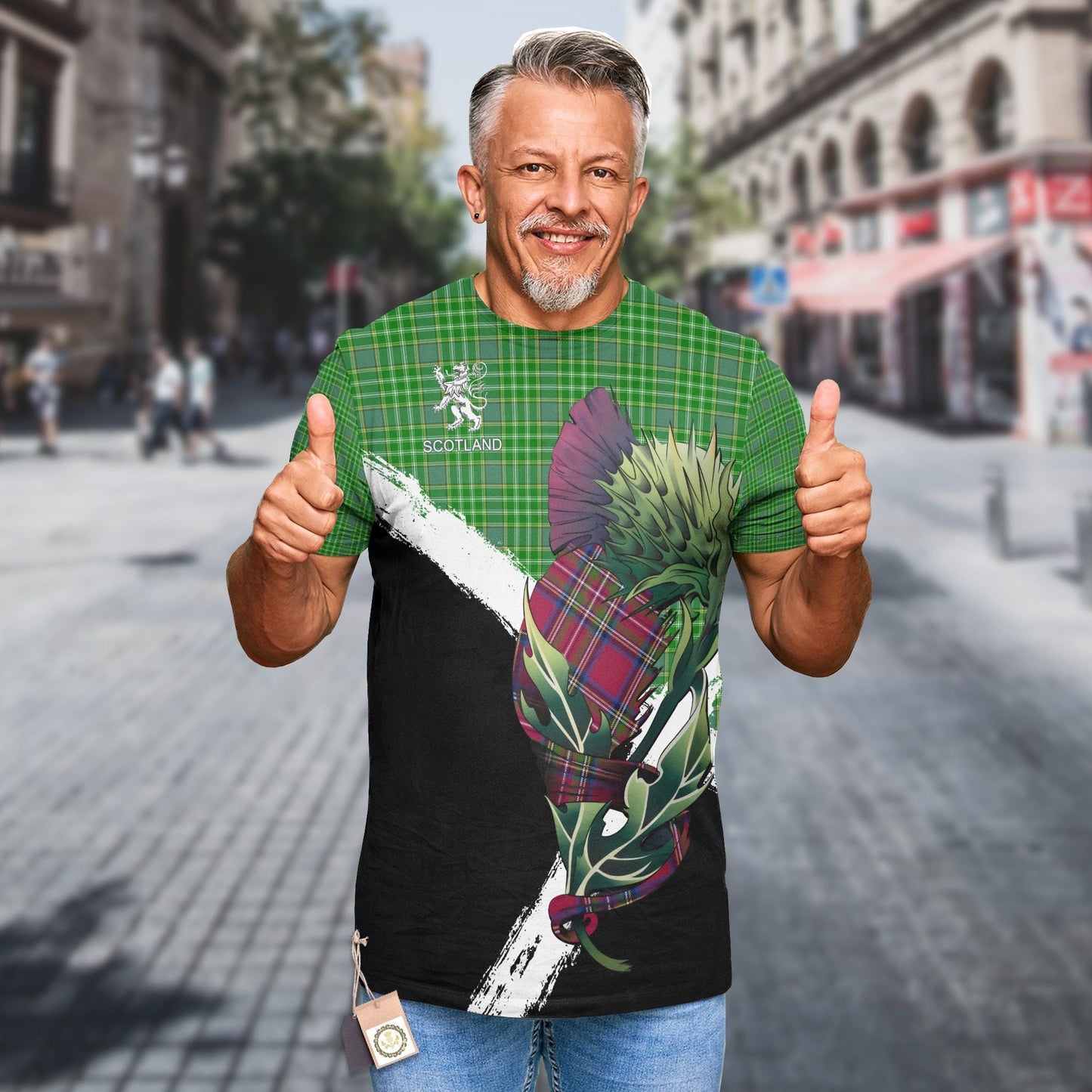Printivon Currie Clan T Shirt Scottish Thistle Gift