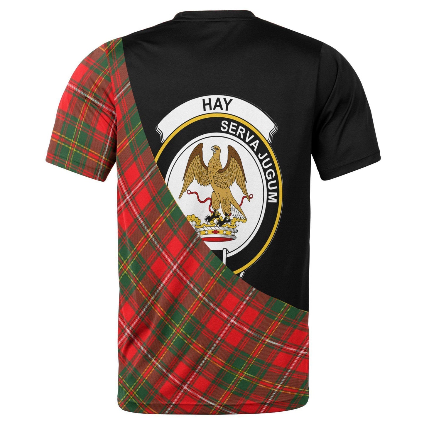Printivon Hay Clan Tartan with Kilt Design Personalized Tee Shirt Scotland Gift For Mom and Dad