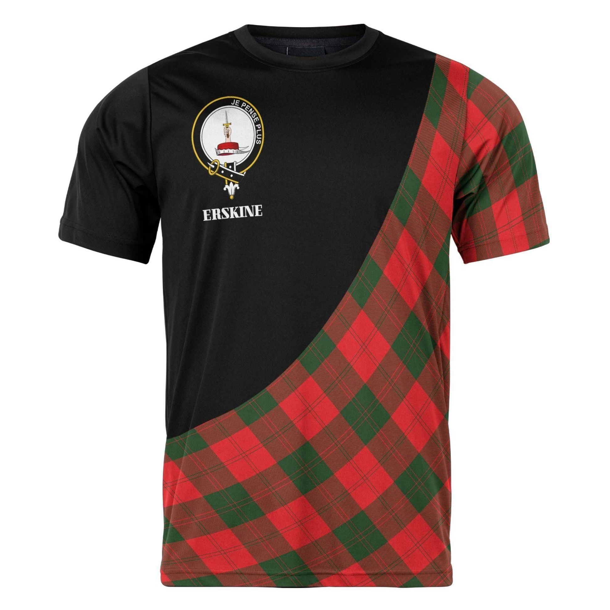 Printivon Erskine Clan Tartan with Kilt Design Personalized Tee Shirt Scotland Gift For Mom and Dad