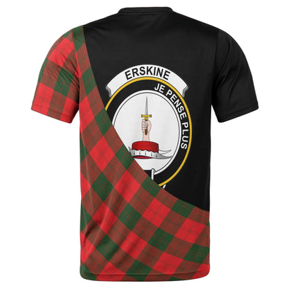 Printivon Erskine Clan Tartan with Kilt Design Personalized Tee Shirt Scotland Gift For Mom and Dad