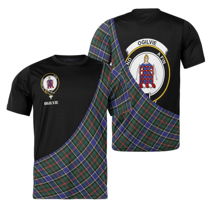 Printivon Ogilvie Clan Tartan with Kilt Design Personalized Tee Shirt Scotland Gift For Mom and Dad