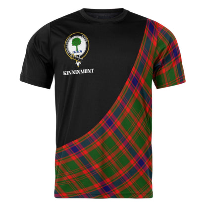 Printivon Kinninmont Clan Tartan with Kilt Design Personalized Tee Shirt Scotland Gift For Mom and Dad
