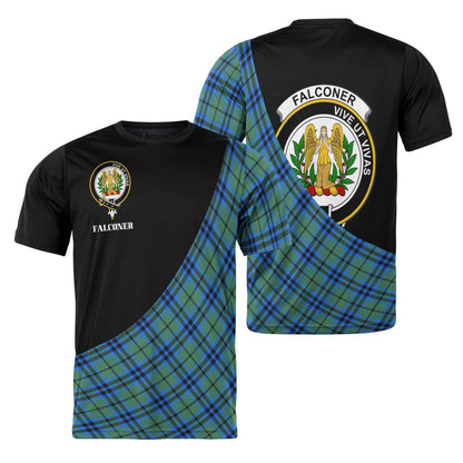 Printivon Falconer Clan Tartan with Kilt Design Personalized Tee Shirt Scotland Gift For Mom and Dad