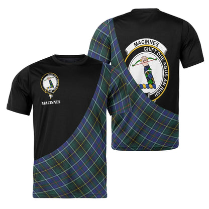 Printivon MacInnes Clan Tartan with Kilt Design Personalized Tee Shirt Scotland Gift For Mom and Dad