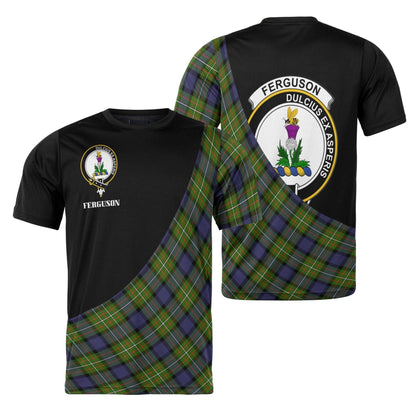 Printivon Ferguson Clan Tartan with Kilt Design Personalized Tee Shirt Scotland Gift For Mom and Dad