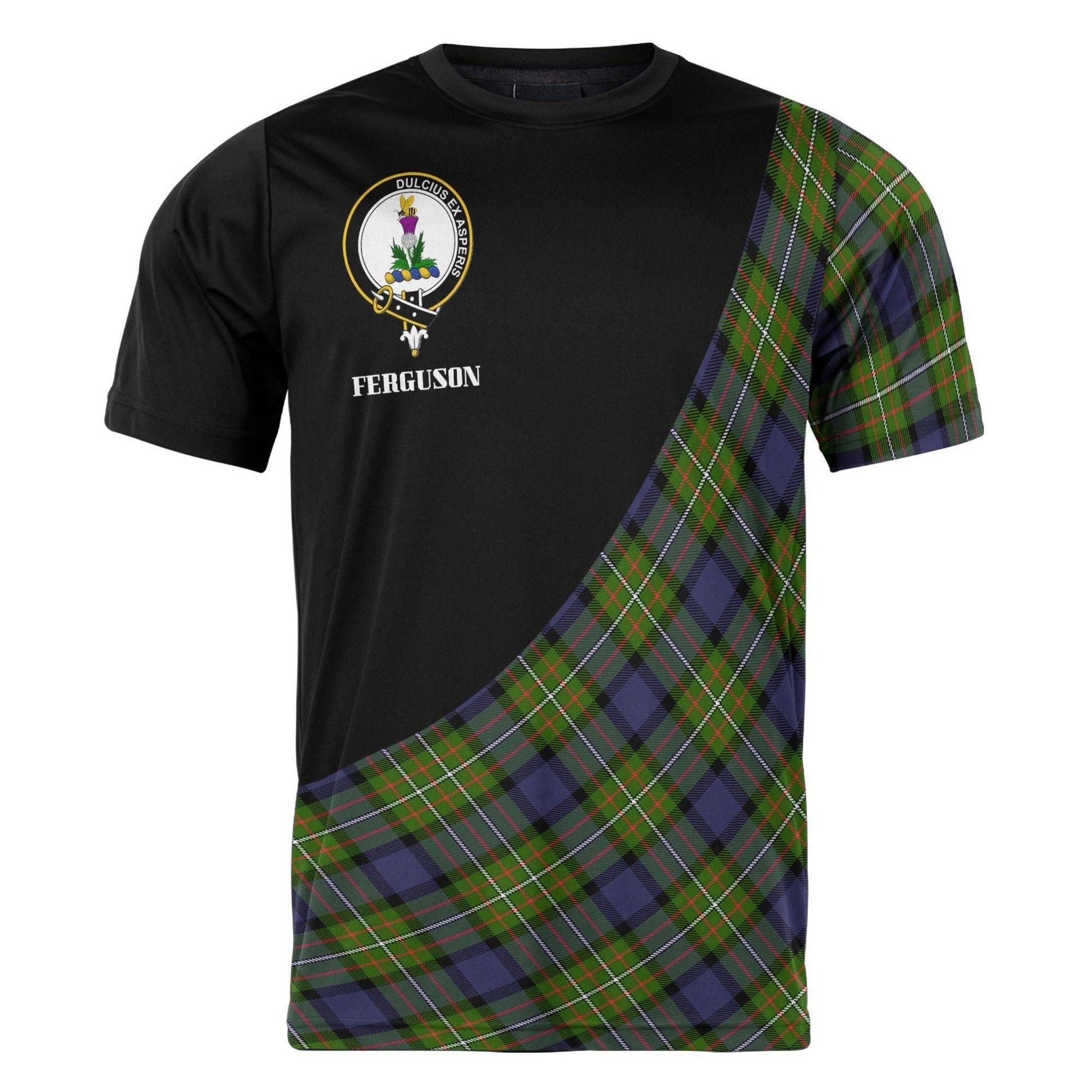 Printivon Ferguson Clan Tartan with Kilt Design Personalized Tee Shirt Scotland Gift For Mom and Dad
