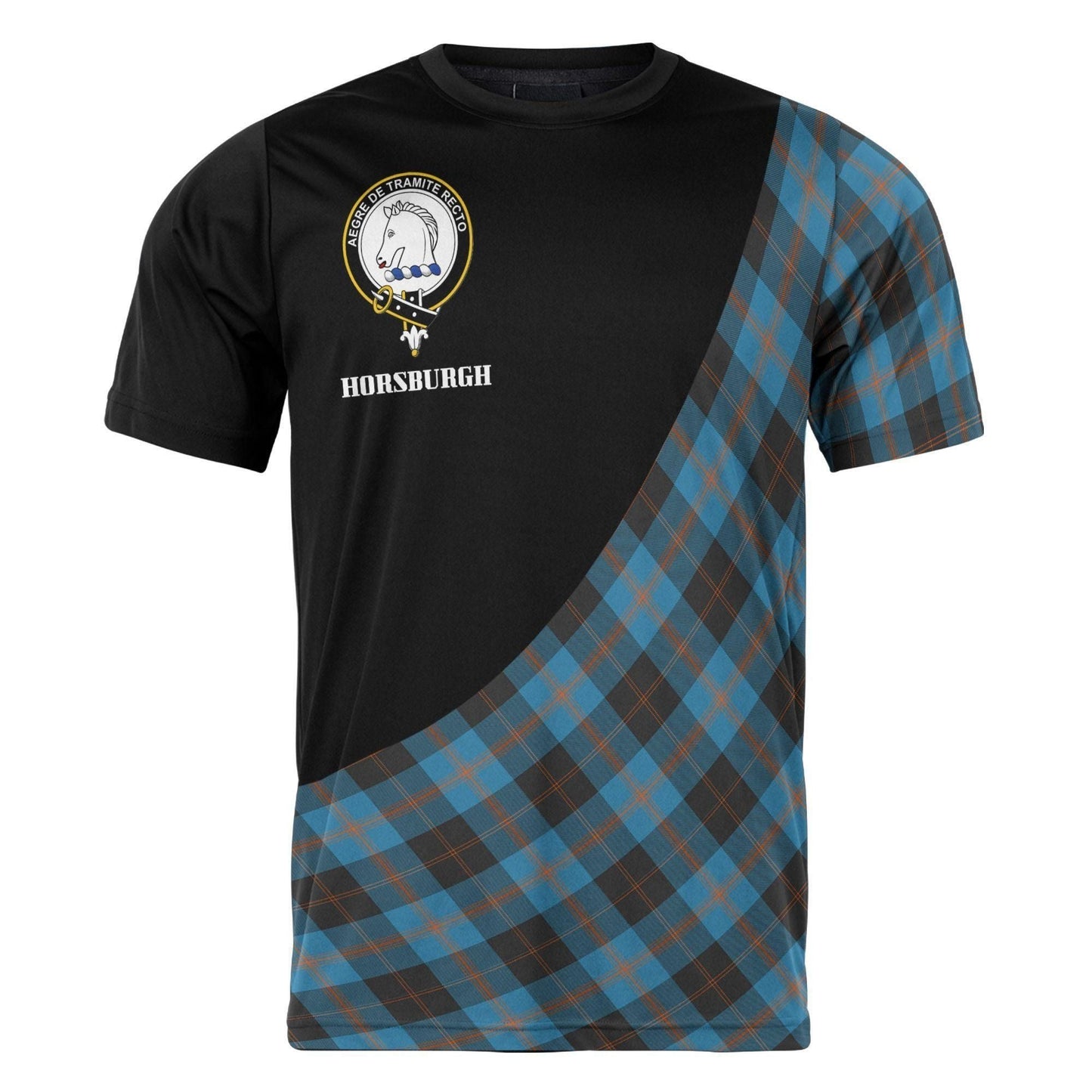 Printivon Horsburgh Clan Tartan with Kilt Design Personalized Tee Shirt Scotland Gift For Mom and Dad