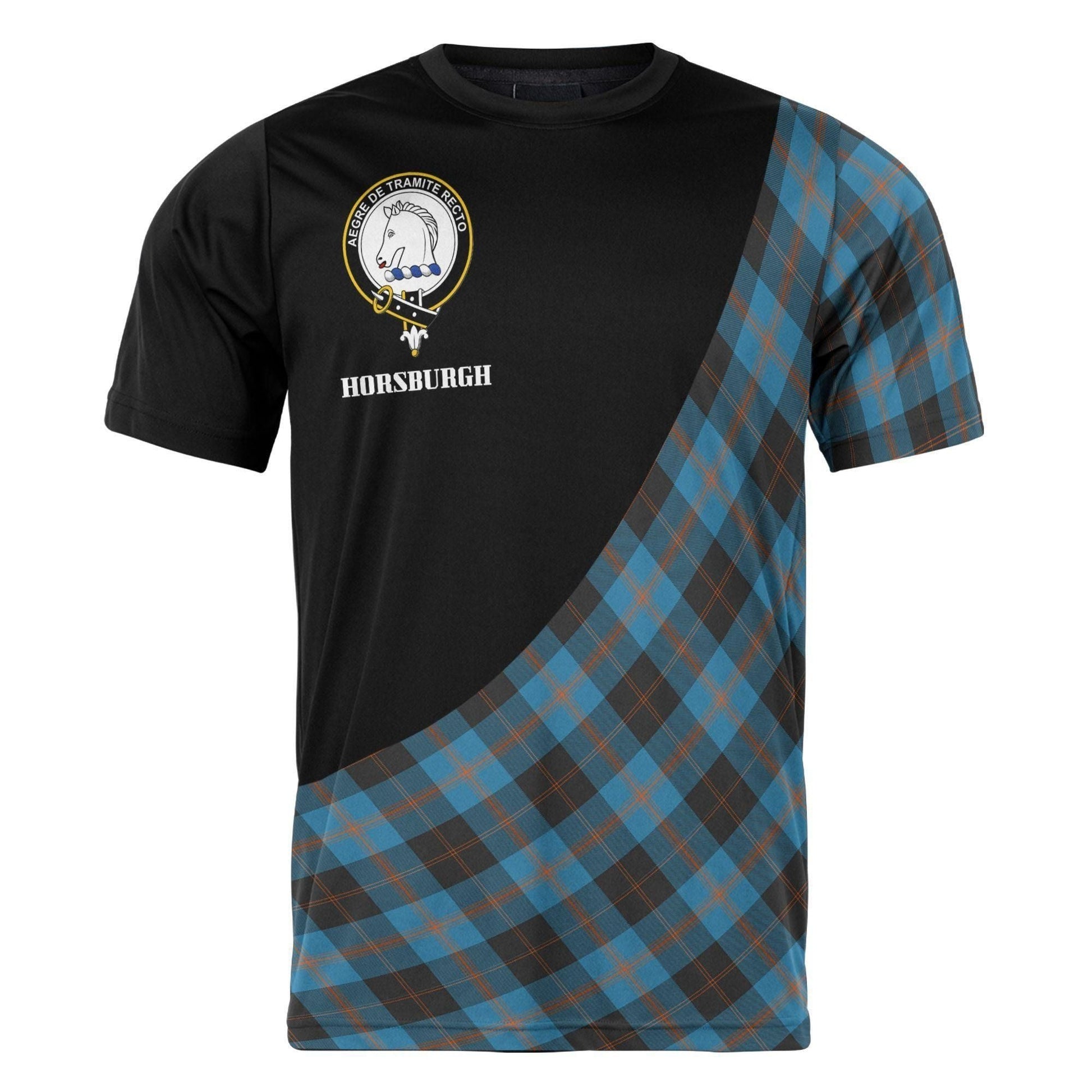 Printivon Horsburgh Clan Tartan with Kilt Design Personalized Tee Shirt Scotland Gift For Mom and Dad