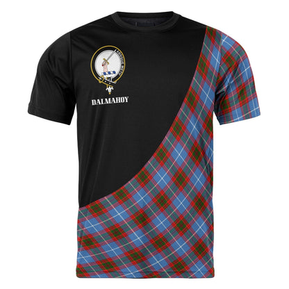 Printivon Dalmahoy Clan Tartan with Kilt Design Personalized Tee Shirt Scotland Gift For Mom and Dad
