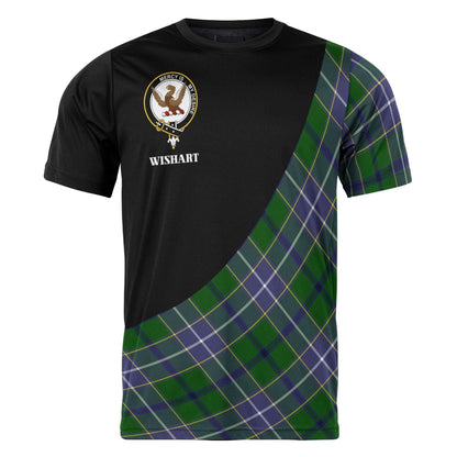 Printivon Wishart Clan Tartan with Kilt Design Personalized Tee Shirt Scotland Gift For Mom and Dad