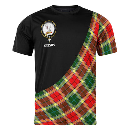 Printivon Gibson Clan Tartan with Kilt Design Personalized Tee Shirt Scotland Gift For Mom and Dad