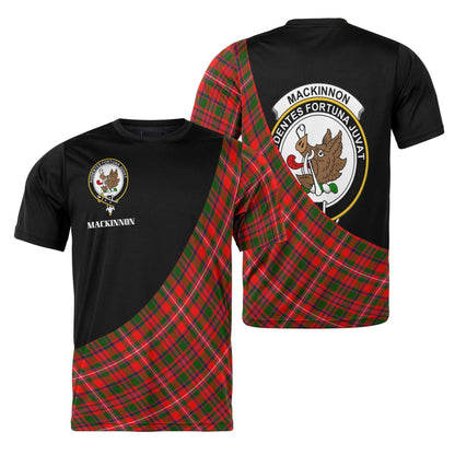 Printivon MacKinnon Clan Tartan with Kilt Design Personalized Tee Shirt Scotland Gift For Mom and Dad