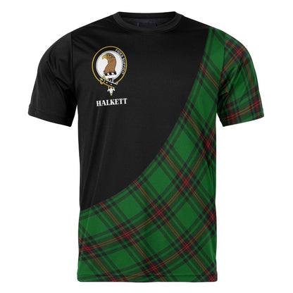 Printivon Halkett Clan Tartan with Kilt Design Personalized Tee Shirt Scotland Gift For Mom and Dad