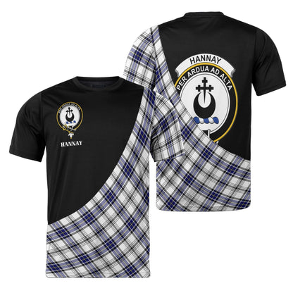 Printivon Hannay Clan Tartan with Kilt Design Personalized Tee Shirt Scotland Gift For Mom and Dad