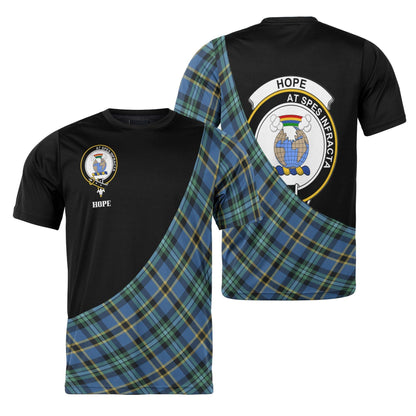 Printivon Hope Clan Tartan with Kilt Design Personalized Tee Shirt Scotland Gift For Mom and Dad