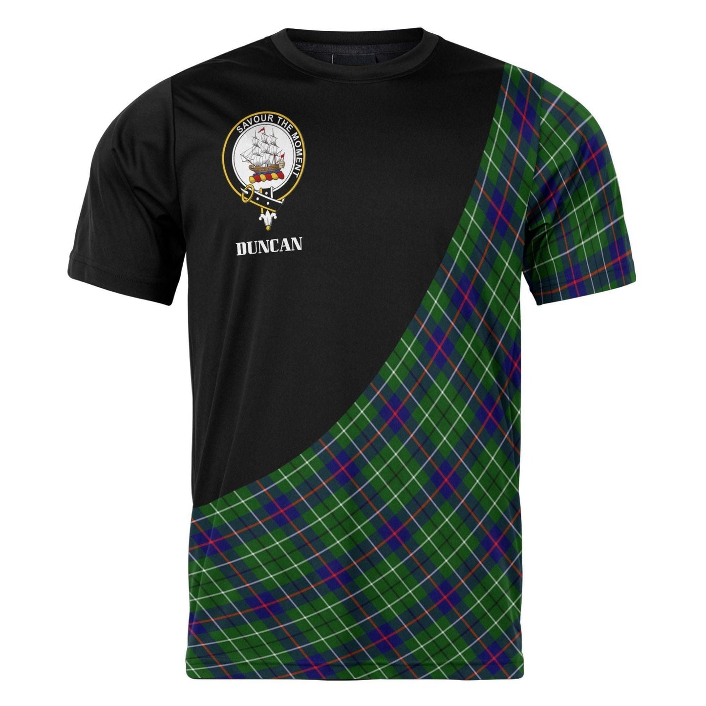 Printivon Duncan Clan Tartan with Kilt Design Personalized Tee Shirt Scotland Gift For Mom and Dad