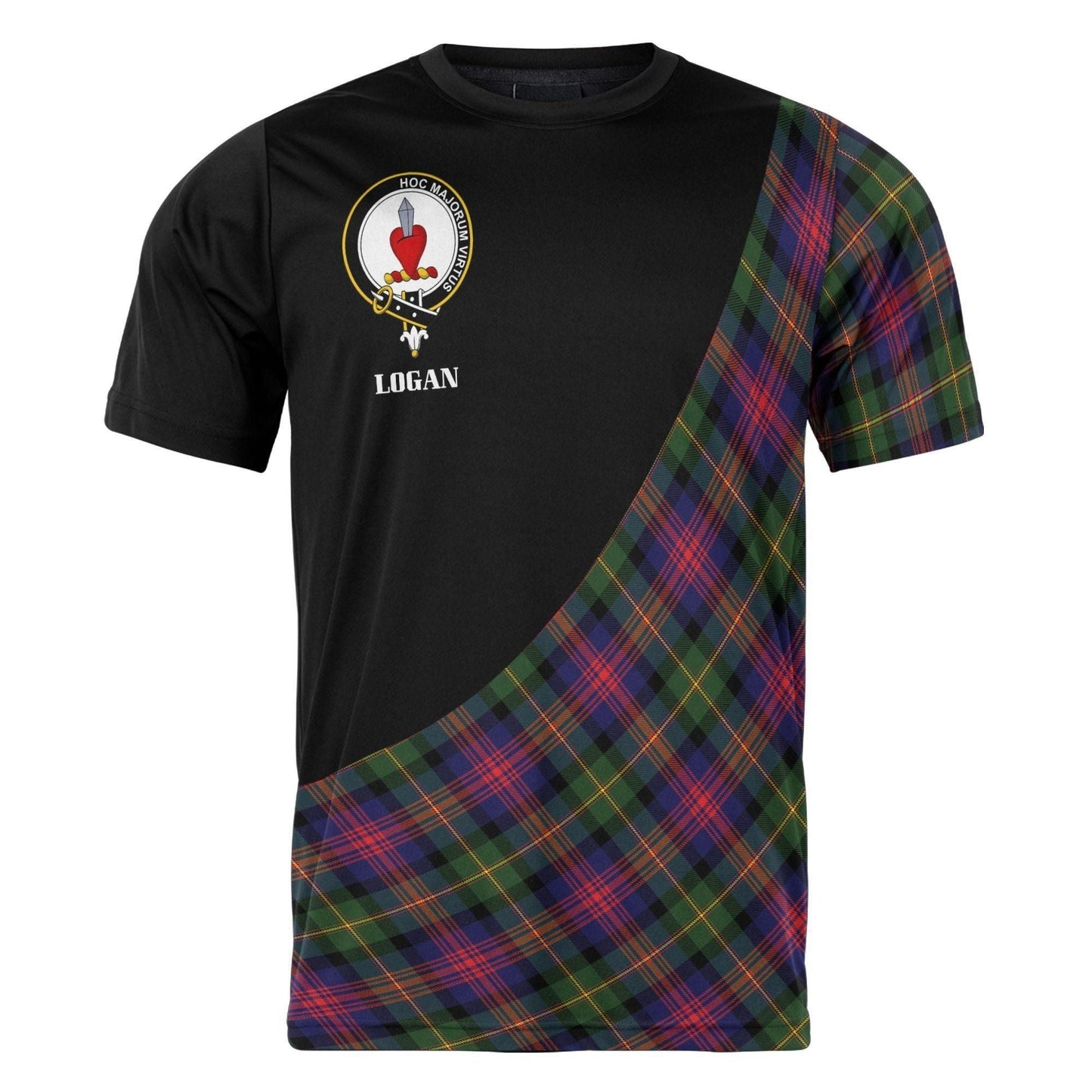 Printivon Logan Clan Tartan with Kilt Design Personalized Tee Shirt Scotland Gift For Mom and Dad
