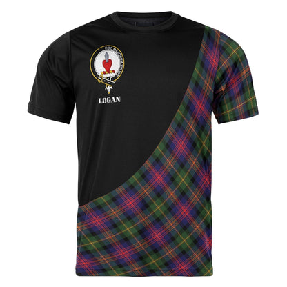 Printivon Logan Clan Tartan with Kilt Design Personalized Tee Shirt Scotland Gift For Mom and Dad