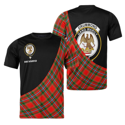 Printivon Drummond Clan Tartan with Kilt Design Personalized Tee Shirt Scotland Gift For Mom and Dad