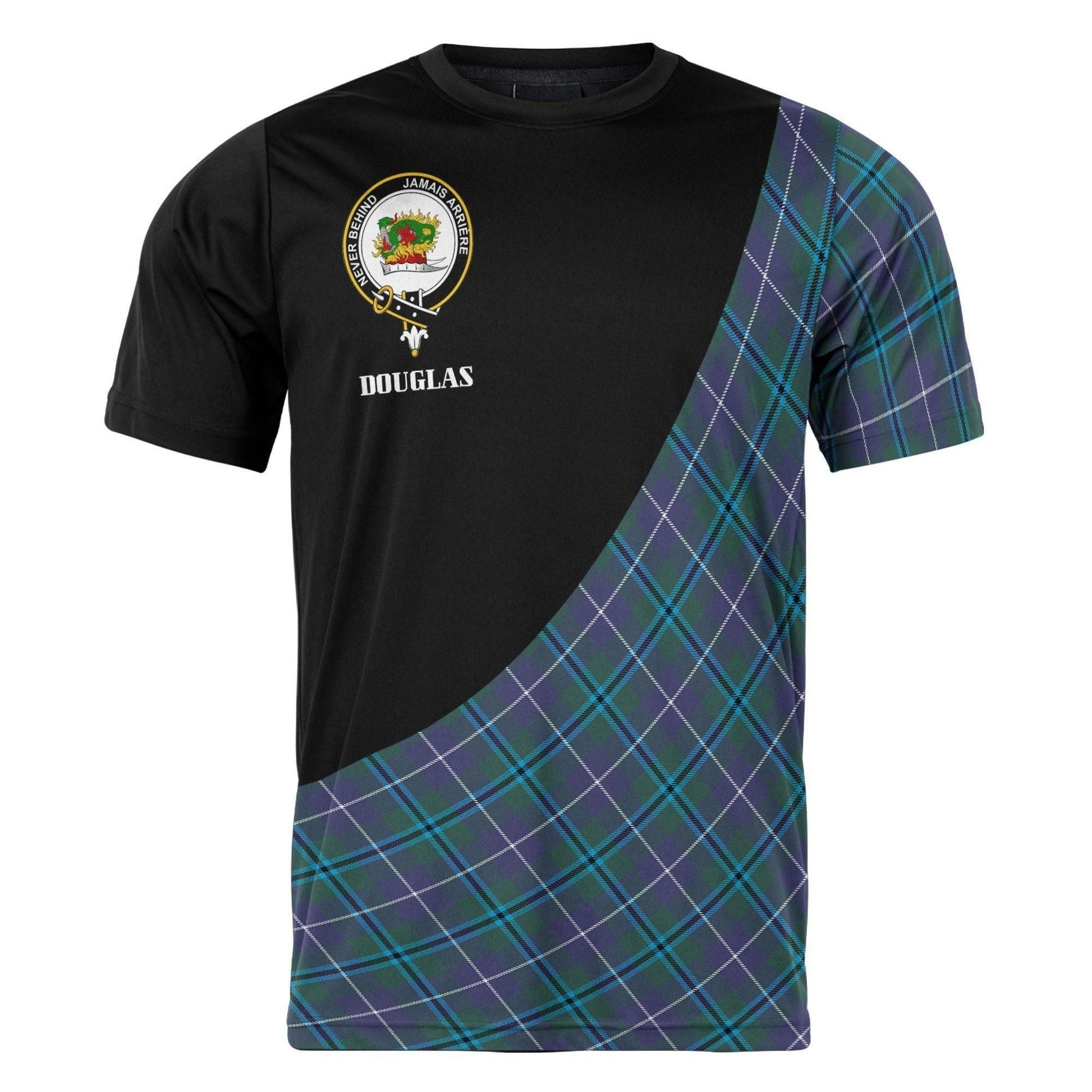 Printivon Douglas Clan Tartan with Kilt Design Personalized Tee Shirt Scotland Gift For Mom and Dad