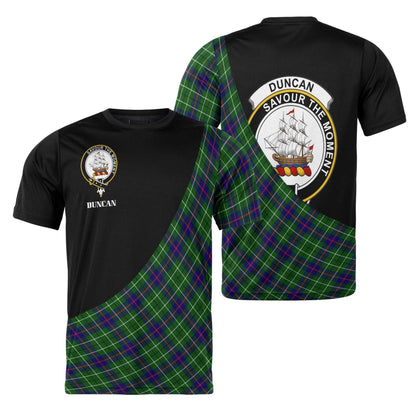 Printivon Duncan Clan Tartan with Kilt Design Personalized Tee Shirt Scotland Gift For Mom and Dad