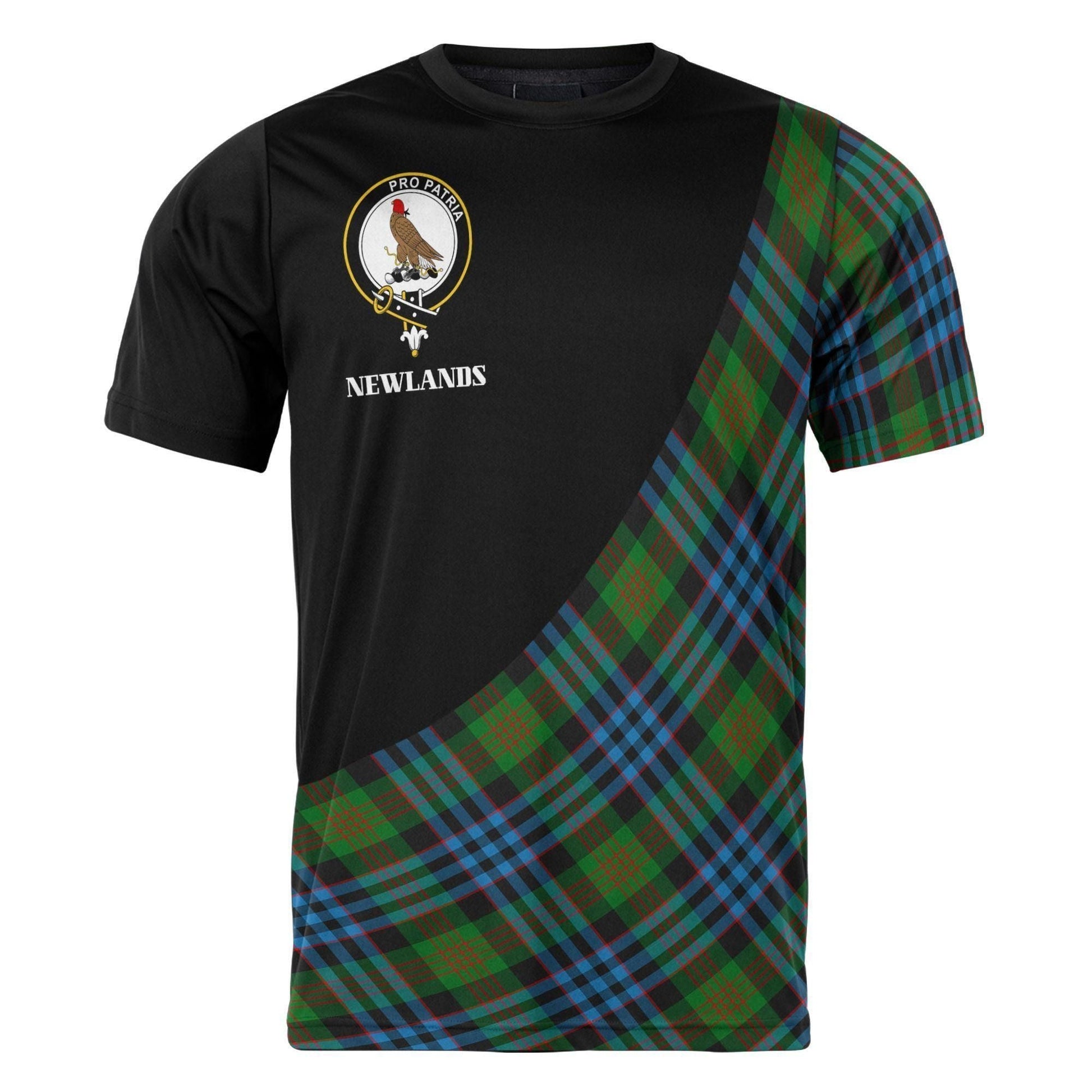 Printivon Newlands Clan Tartan with Kilt Design Personalized Tee Shirt Scotland Gift For Mom and Dad