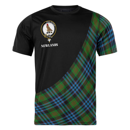 Printivon Newlands Clan Tartan with Kilt Design Personalized Tee Shirt Scotland Gift For Mom and Dad
